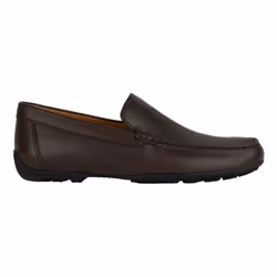 Geox Mens U Kosmopolis Leather Grip Moccasins - 8 UK, Dark Brown