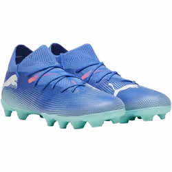 Puma Childrens/Kids Future 7 Play Football Boots - 1 UK, Blue/White