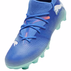 Puma Childrens/Kids Future 7 Play Football Boots - 1 UK, Blue/White