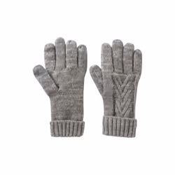 Mountain Warehouse Womens/Ladies Thinsulate Cable Knit Winter Gloves - One Size, Grey