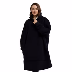 Mountain Warehouse Womens/Ladies Snug Borg Lined Hoodie Blanket - One Size, Black