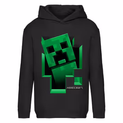 Minecraft Childrens/Kids Inside Creeper Hoodie - 7-8 Years, Black