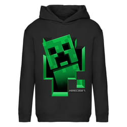 Minecraft Childrens/Kids Inside Creeper Hoodie - 7-8 Years, Black