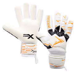 Precision Childrens/Kids Fusion X Negative Replica Goalkeeper Gloves - 6, White/Fluorescent Orange/Black