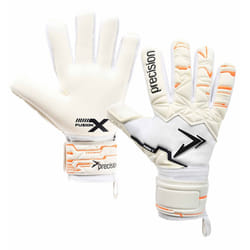 Precision Childrens/Kids Fusion X Pro Negative Duo Grip Goalkeeper Gloves - 10, White/Fluorescent Orange/Black