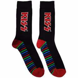 Kiss Unisex Adult Logo Strip Socks
