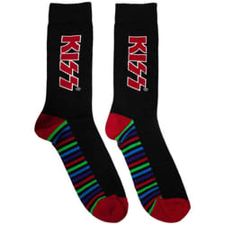 Kiss Unisex Adult Logo Strip Socks
