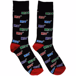 Kiss Unisex Adult Coloured Logo Socks