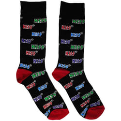 Kiss Unisex Adult Coloured Logo Socks