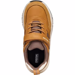 Geox Boys Rooner Trainers - 11.5 UK Child, Dark Yellow/Coffee