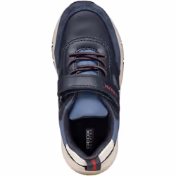 Geox Boys Rooner Trainers - 11 UK Child, Navy/Dark Red