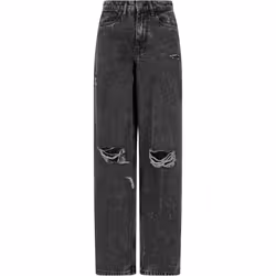 Urban Classics Womens/Ladies 90's Denim Distressed Wide Leg Trousers