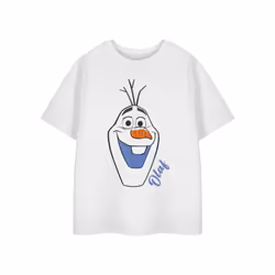 Disney Girls Olaf Short-Sleeved T-Shirt - 9-10 Years, White