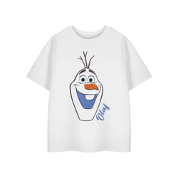Disney Girls Olaf Short-Sleeved T-Shirt - 9-10 Years, White