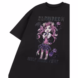 Monster High Womens/Ladies Howl Feet Short-Sleeved T-Shirt - L, Black