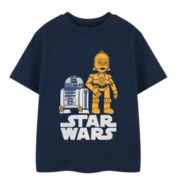 Star Wars Boys R2-D2 & C3PO Short-Sleeved T-Shirt - 11-12 Years, Navy
