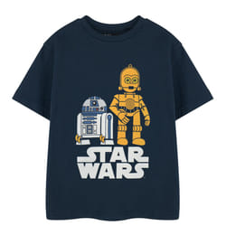 Star Wars Boys R2-D2 & C3PO Short-Sleeved T-Shirt - 11-12 Years, Navy