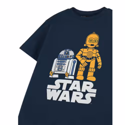 Star Wars Boys R2-D2 & C3PO Short-Sleeved T-Shirt - 11-12 Years, Navy
