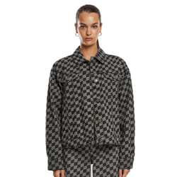 Urban Classics Womens/Ladies 80s Laser Check Oversized Denim Jackets