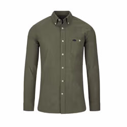 Raging Bull Mens Brushed Twill Long-Sleeved Shirt - M, Khaki Green