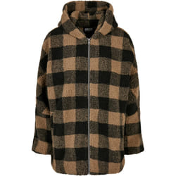 Urban Classics Womens/Ladies Checked Sherpa Hooded Oversized Jacket