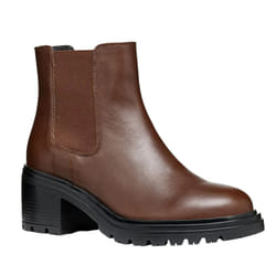 Geox Womens/Ladies Damiana Leather Ankle Boots - 7.5 UK, Dark Brown