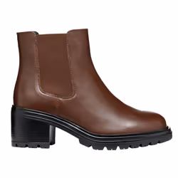 Geox Womens/Ladies Damiana Leather Ankle Boots - 7.5 UK, Dark Brown