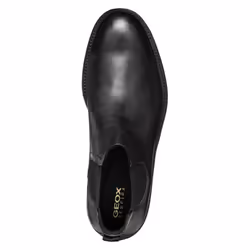 Geox Mens Tiberio Leather Ankle Boots - 10 UK, Black