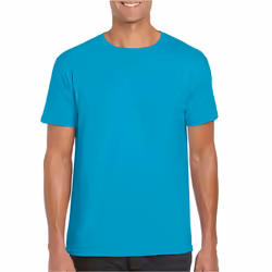 Gildan Mens Soft Style Ringspun T Shirt - XXL, Tropical Blue