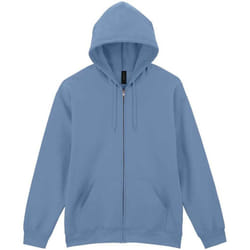 Gildan Mens Softstyle Midweight Full Zip Hoodie - S, Stone Blue