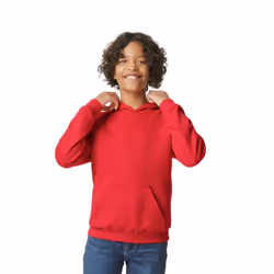 Gildan Childrens/Kids Softstyle Plain Midweight Hoodie - 12-13 Years, Red
