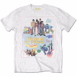 The Beatles Unisex Adult Yellow Submarine Movie Poster T-Shirt - XXL, White