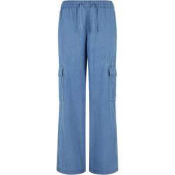 Urban Classics Womens/Ladies Denim Lightweight Cargo Trousers - S, Skyblue Washed