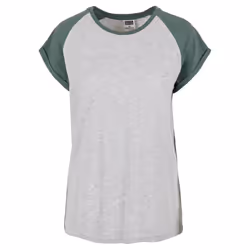 Urban Classics Womens/Ladies Contrast Raglan T-Shirt - S, Light Grey/Pale Leaf