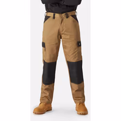 Dickies Mens Plain Work Trousers - 38R, Khaki/Black