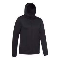 Mountain Warehouse Mens Hike Active Full Zip Hoodie - S, Black