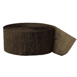 Unique Party Crepe Paper Streamers - One Size, Brown