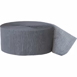 Unique Party Crepe Paper Streamers - One Size, Grey