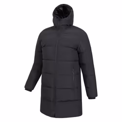 Mountain Warehouse Mens Vortex Longline Padded Jacket - XXS, Black