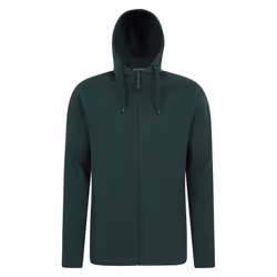 Mountain Warehouse Mens Camber Fleece Full Zip Hoodie - XXS, Dark Green