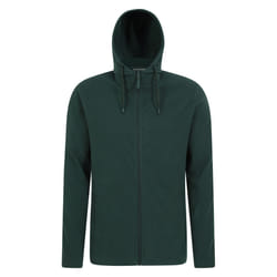 Mountain Warehouse Mens Camber Fleece Full Zip Hoodie - XXS, Dark Green