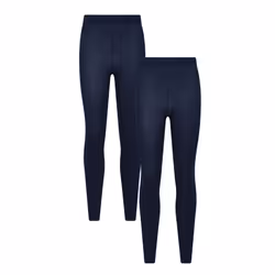 Mountain Warehouse Womens/Ladies Brushed Isotherm Thermal Leggings (Pack of 2) - S, Navy