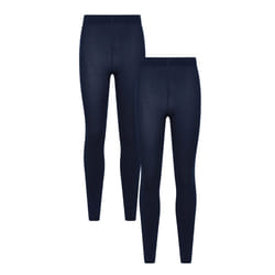 Mountain Warehouse Womens/Ladies Brushed Isotherm Thermal Leggings (Pack of 2) - S, Navy