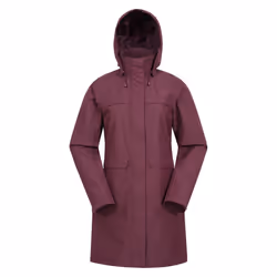 Mountain Warehouse Womens/Ladies Cloudburst Textured Waterproof Jacket - 12 UK, Burgundy