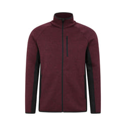 Mountain Warehouse Mens Treston Full Zip Fleece Jacket - 3XL, Burgundy