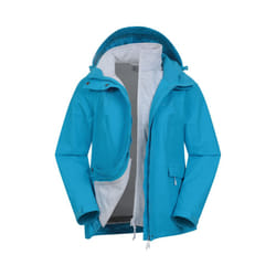 Mountain Warehouse Womens/Ladies Thunderstorm II 3 in 1 Waterproof Jacket - 10 UK, Bright Blue