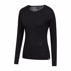 Mountain Warehouse Womens/Ladies Merino Wool Round Neck Base Layer Top (Pack of 2) - 26 UK, Black