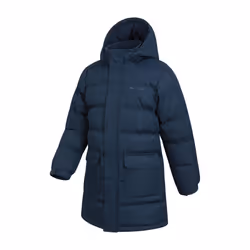 Mountain Warehouse Childrens/Kids Water Resistant Longline Padded Jacket - 7-8 Years, Dark Blue