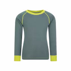 Mountain Warehouse Childrens/Kids Merino II Round Neck Base Layer Top - 9-10 Years, Khaki Green