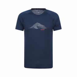 Mountain Warehouse Mens Quest Printed Merino Blend Thermal Top - 4XL, Dark Blue